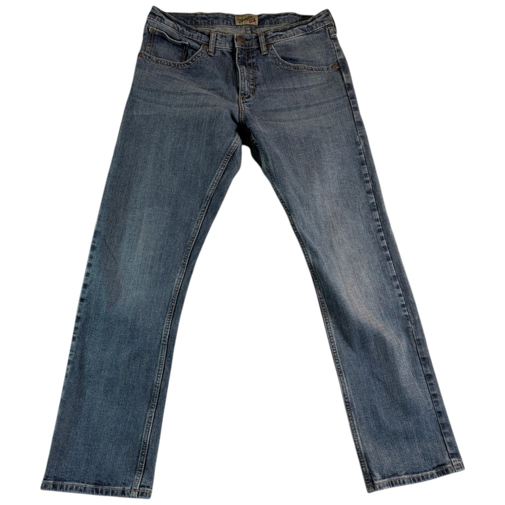 Wrangler 20X Slim Fit Straight Jeans Mens 34x32 (31) Blue Denim Cotton Stretch